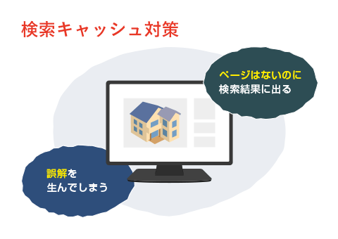 検索キャッシュ対策 ページはないのに検索結果に出る 誤解を生んでしまう